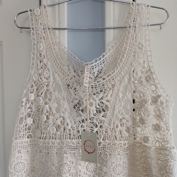 RAGA Beige Crochet Top XS - Picture 5 of 14